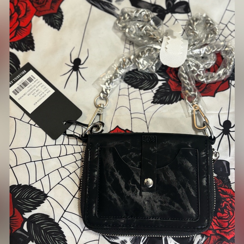 NWT Dolls Kill / Darker Wavs Diatonic Crossbody Coin Purse - Picture 2 of 10